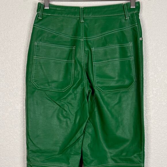 Free People The it Factor Vegan Pants in green Boho Hippie Pop of Color Goblin - Picture 5 of 9